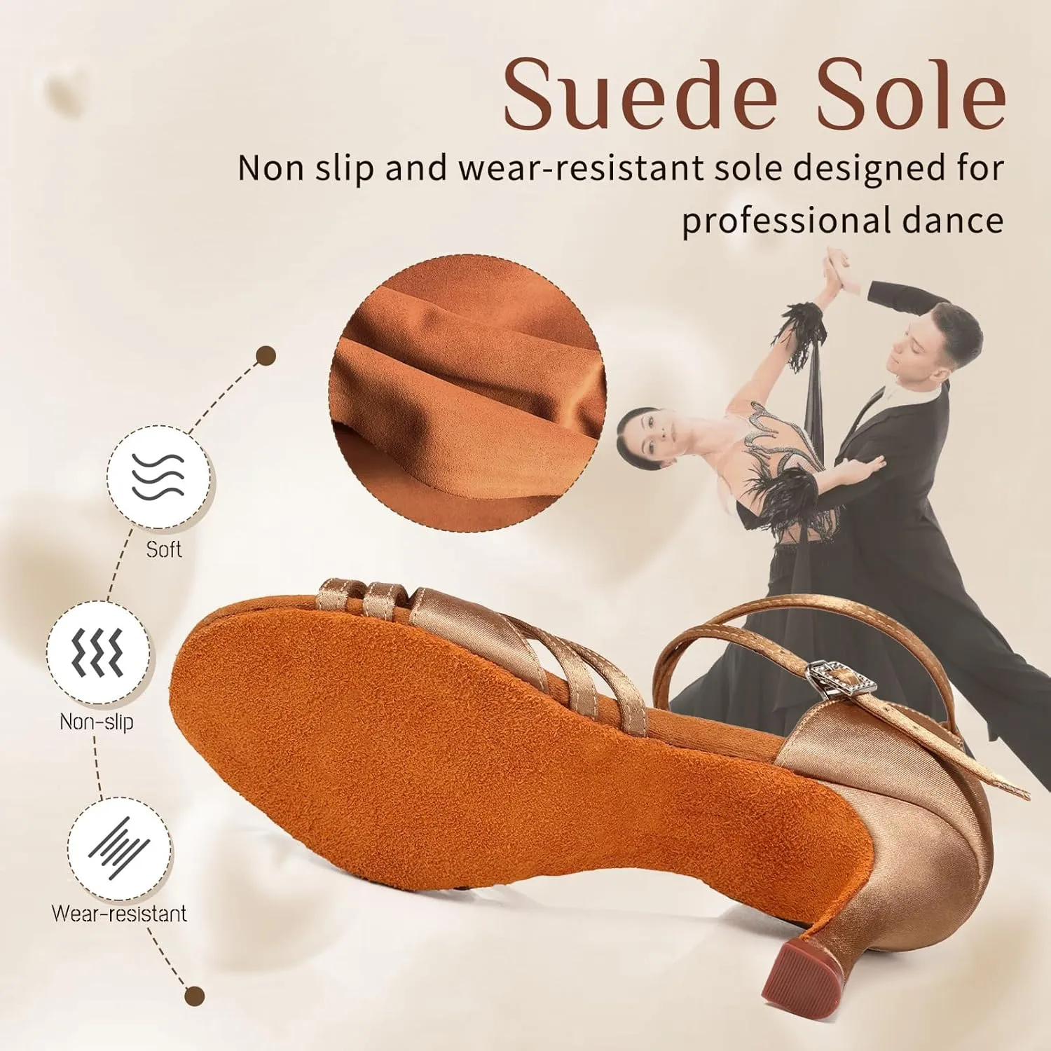 Women Latin Dance Shoes Open Toe Satin Professional Salsa Bachata Performance Ballroom Dancing Shoes,Model L3049