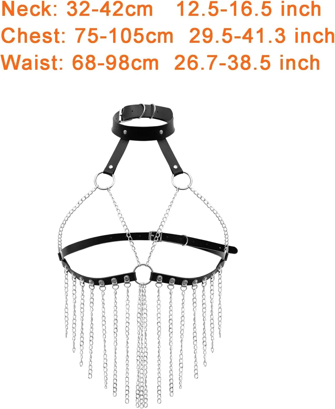 Women Lingerie Leather Strap Harness Body Chain Chest Cage Bra Harness Punk Festival Rave Dance Rock Carnival Costume