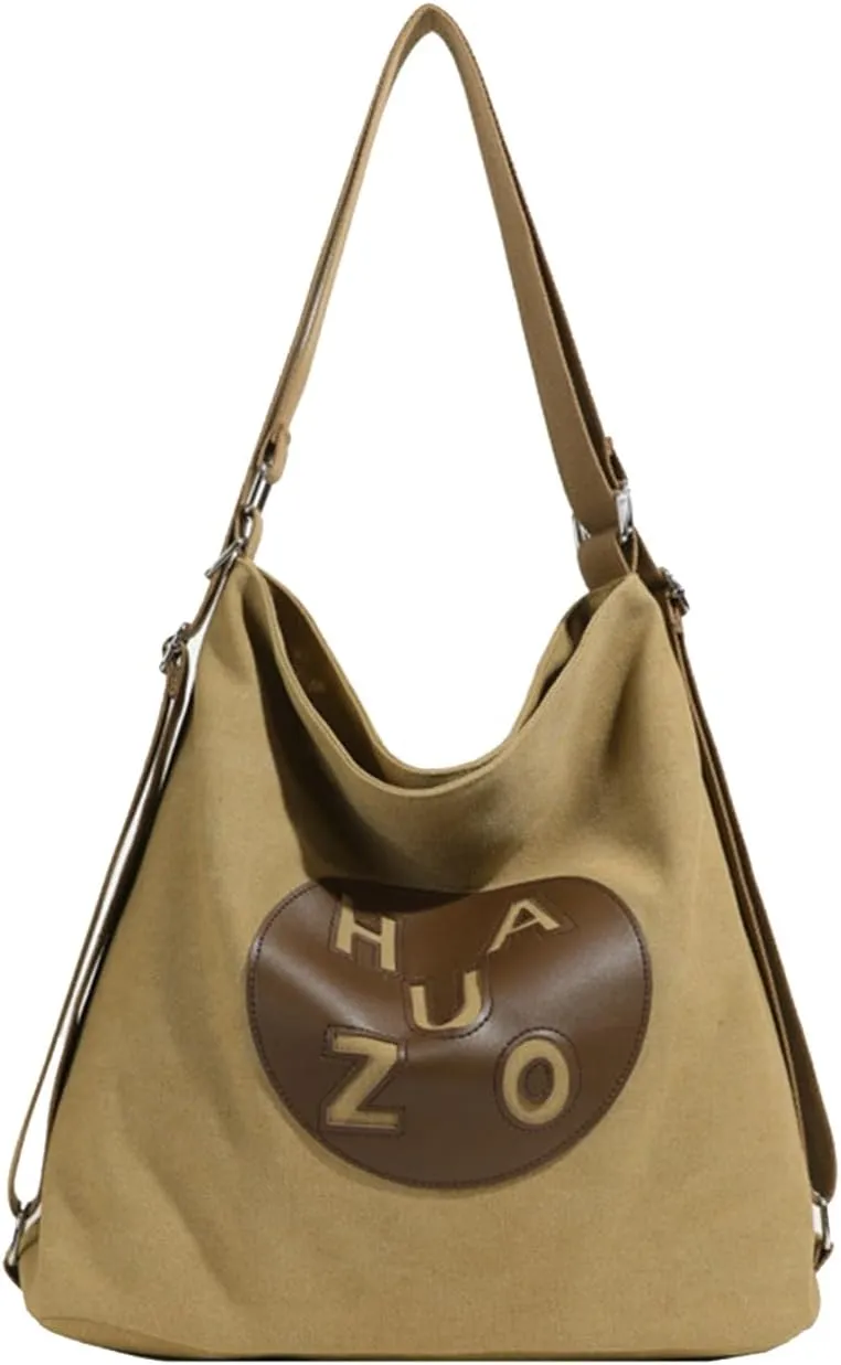 Women Shoulder Bag Canvas Backpack Daypacks Casual Handbag Large Crossbody Bag Multifunction Tote Bag Top Handle Bag