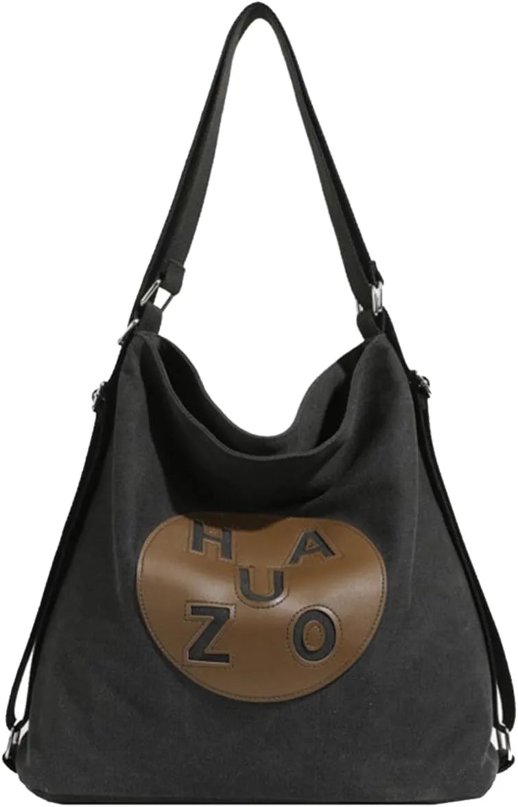 Women Shoulder Bag Canvas Backpack Daypacks Casual Handbag Large Crossbody Bag Multifunction Tote Bag Top Handle Bag