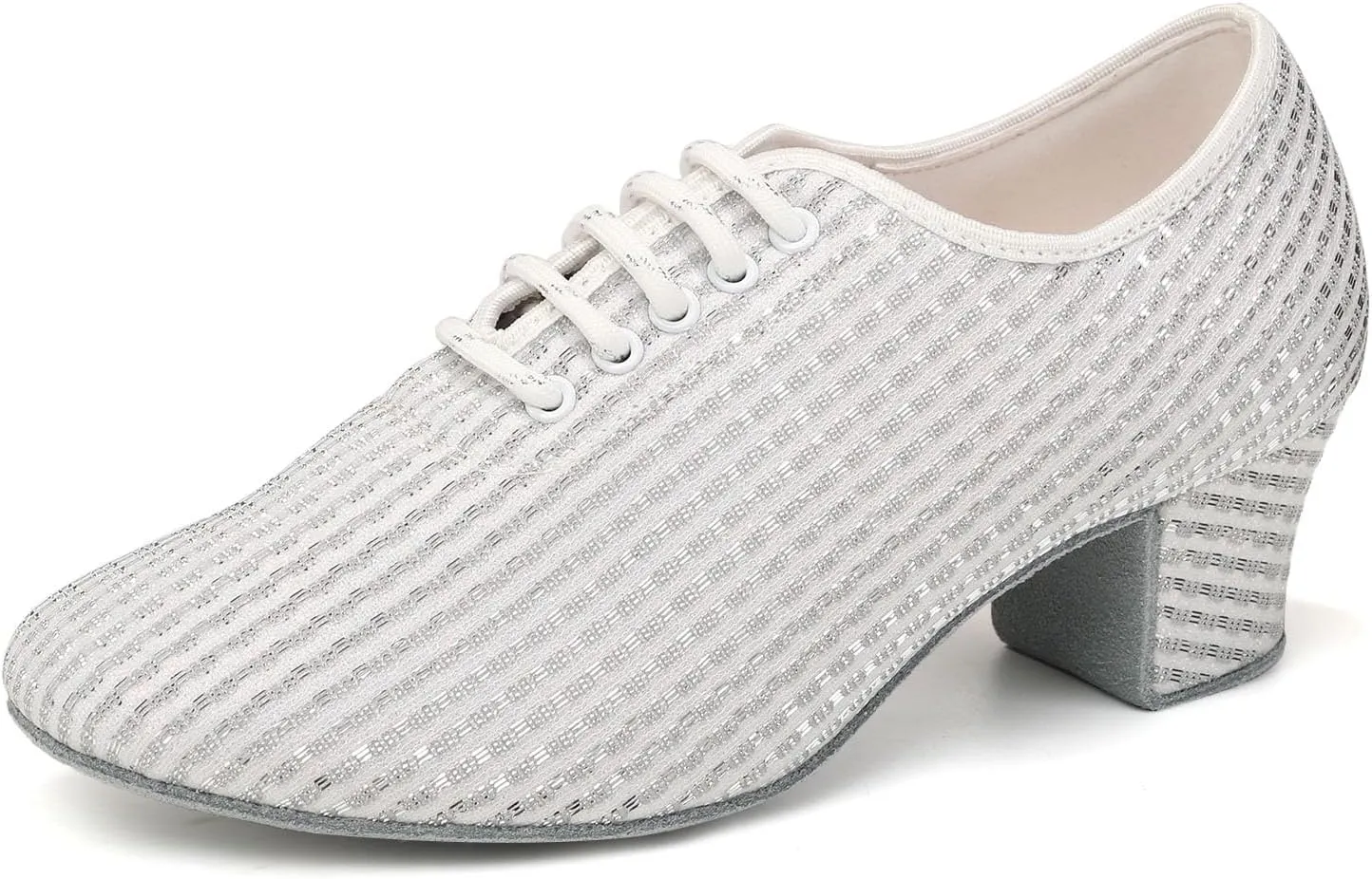 Women's Ballroom Dance Shoes Lace up Closed Toe Low Heel Modern Professional Latin Teaching Dance Practice Shoes,Model LHD-301