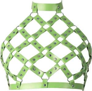 Women's Body Harness Leather Bra Punk Tight Cage Top Adjustable Bra Festival Carnival Gothic Halloween Strap Dance Costume