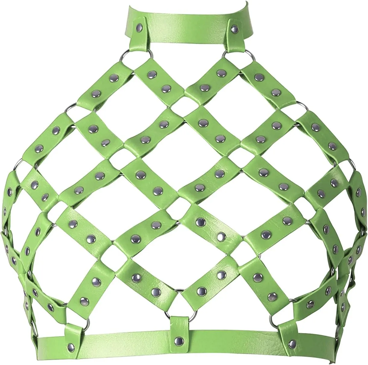 Women's Body Harness Leather Bra Punk Tight Cage Top Adjustable Bra Festival Carnival Gothic Halloween Strap Dance Costume