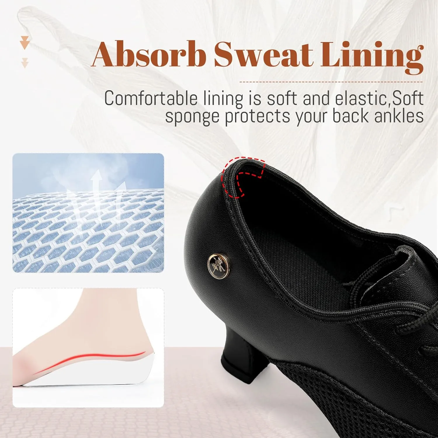 Women's Closed Toe Latin Dance Shoes Professional Salsa Modern Teaching Ballroom Practice Dance Shoes,Model RY-JTWX-Suede Sole-2" Heel