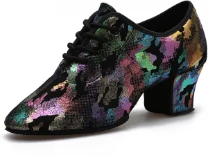 Women's Dance Practice Shoes Purple Ballroom Practice Latin Salsa Swing Shoes