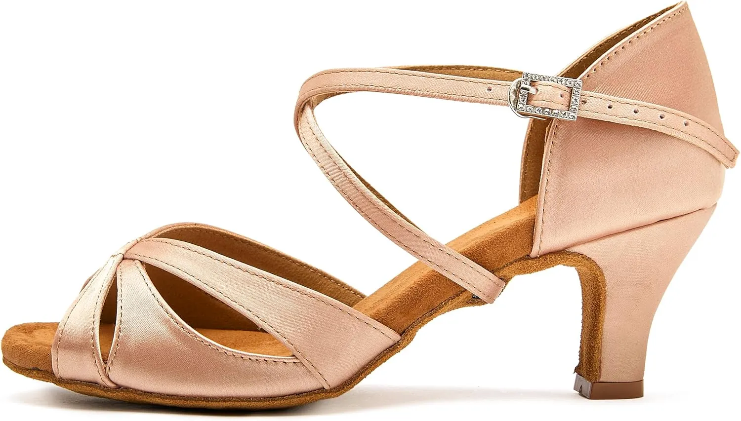 Women's Latin Dance Shoes Female's Ballroom Salsa Dance Shoes 2.5 3 Inch Heel