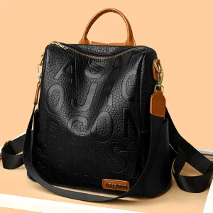 Women's Leather Multi Functional Backpack