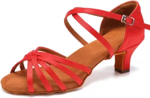Women's Professional Latin Dance Shoes Open Toe Ballroom Salsa Practice Dance Performance Shoes