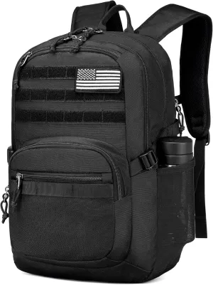 Wotony Military Tactical Backpack for Men Army 3 Days Assault Pack Bag with Molle System for Outdoor Adventures (Black, 30L)