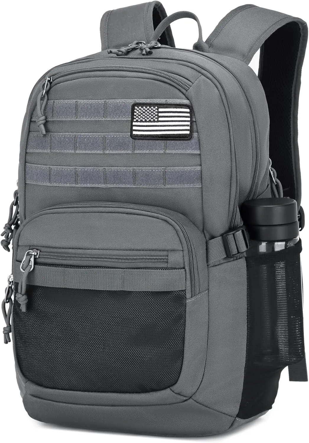 Wotony Military Tactical Backpack for Men Army 3 Days Assault Pack Bag with Molle System for Outdoor Adventures (grey, 25L)