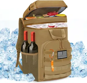 WOTOW Backpack Cooler 45 Cans - Tactical Insulated Soft Cooler Bag for Men Women - Large Capacity Leakproof Back Pack with Widened Top Handle, Cooler Backpack Camping Hiking Picnics Beach