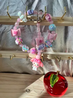 Wristlet with Keychain-Cutesy My Bunny Sweet Shop