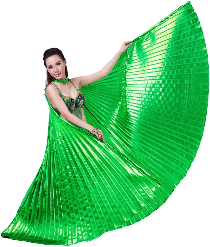 Wuchieal Women's Egyptian Egypt Belly Dance Costume Bifurcate Isis Wings
