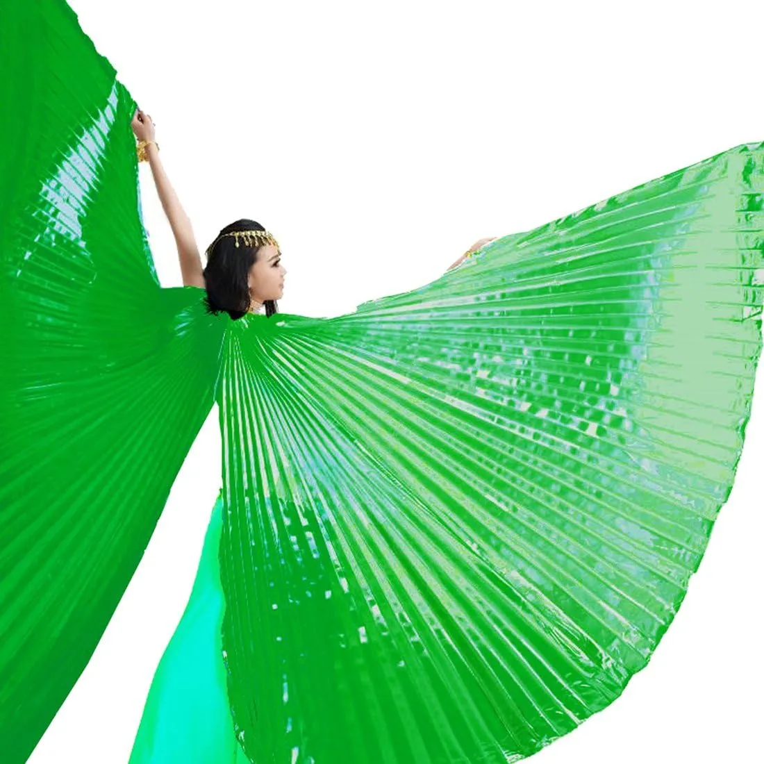 Wuchieal Women's Egyptian Egypt Belly Dance Costume Bifurcate Isis Wings