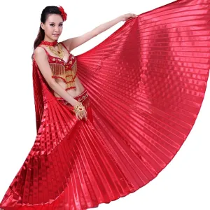 Wuchieal Women's Professional Belly Dance Costume Angle Isis Wings No Stick