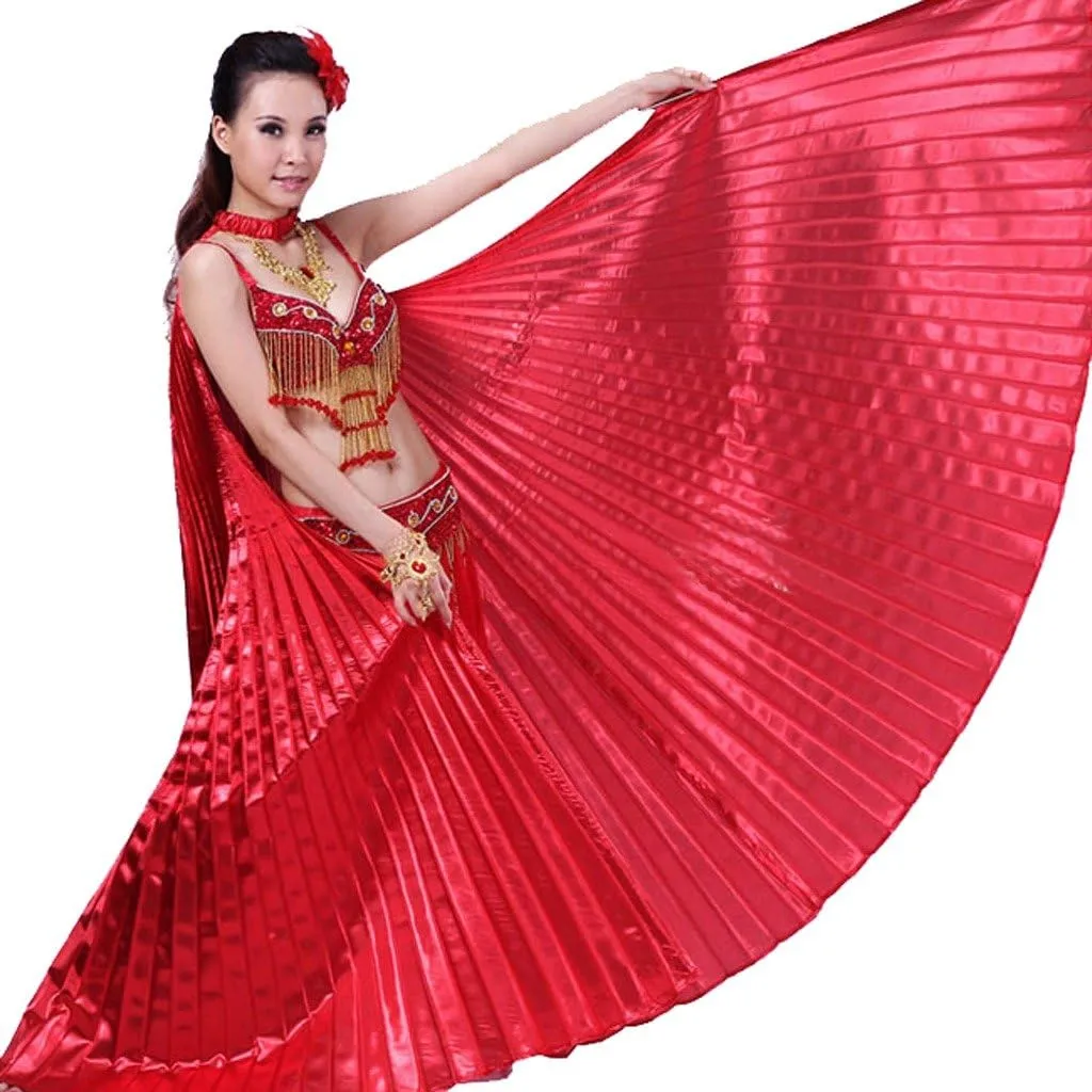 Wuchieal Women's Professional Belly Dance Costume Angle Isis Wings No Stick
