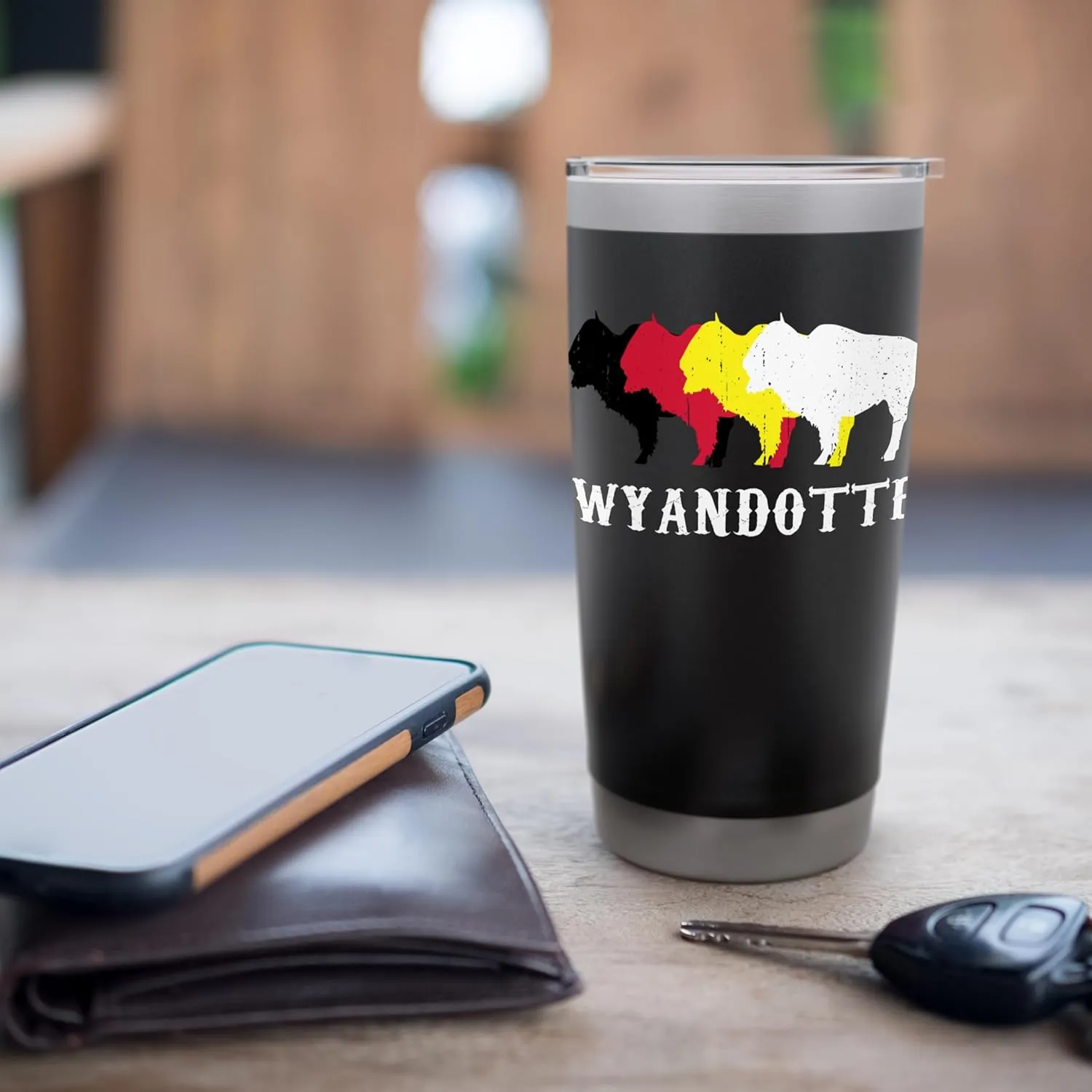 Wyandotte Nation Wyandot people Wendat tribe Stainless Steel Insulated Tumbler