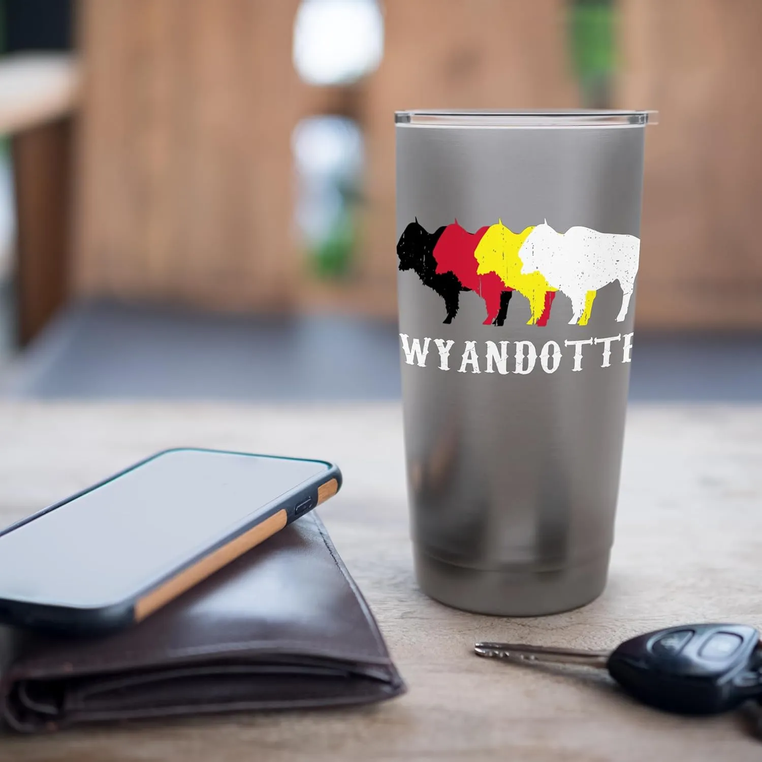 Wyandotte Nation Wyandot people Wendat tribe Stainless Steel Insulated Tumbler