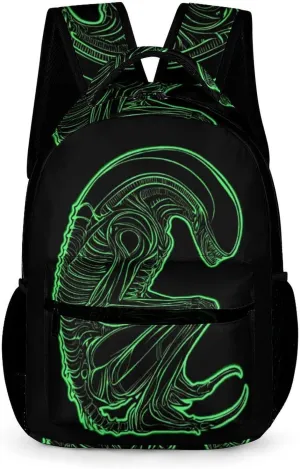 Xenomorph Cute Backpack Shoulders Bag Casual Daypacks Travel Back Pack for Camping Hiking