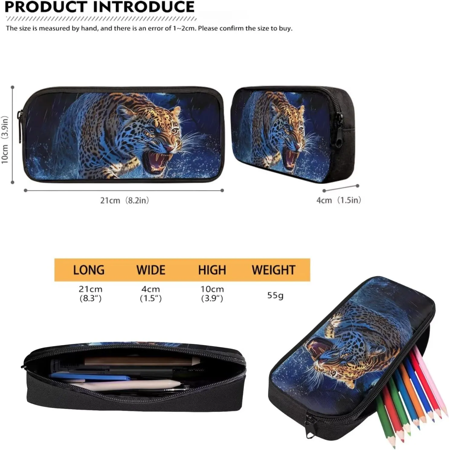 Xhuibop Cheetah Backpack for Boys 4-in-1 Set Back to School Bookbags with Lunch Box, Pencil Case, Water Bottle Sleeve - Kindergarten to Elementary School Kids Back Pack