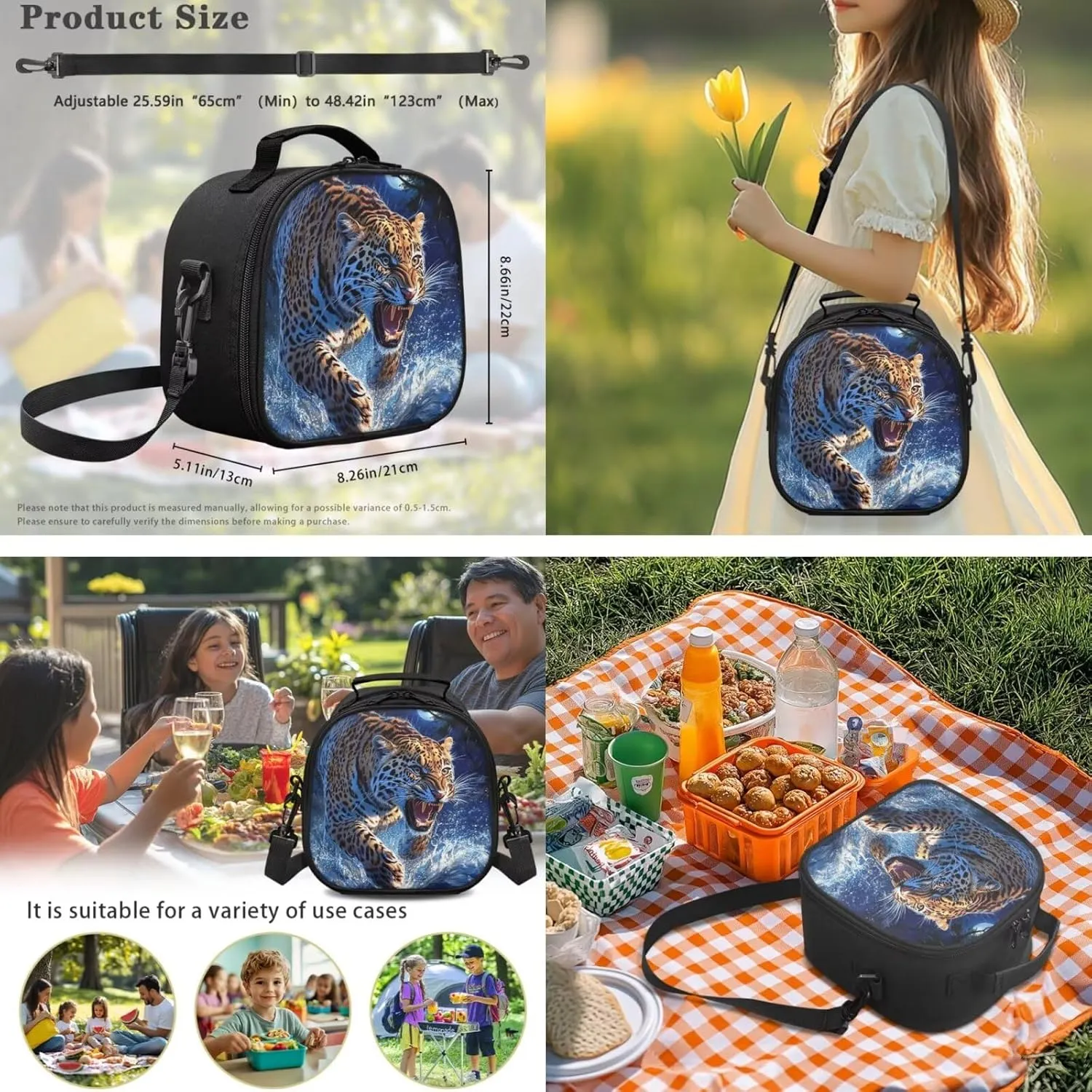 Xhuibop Cheetah Backpack for Boys 4-in-1 Set Back to School Bookbags with Lunch Box, Pencil Case, Water Bottle Sleeve - Kindergarten to Elementary School Kids Back Pack