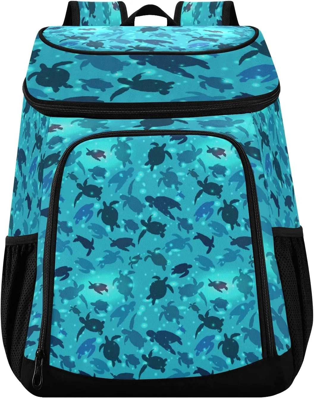 xigua 30 Cans Sea Turtle Cooler Backpack Leakproof Large Capacity Insulated Backpack Cooler Bag for Picnic, Hiking, Camping, Fishing