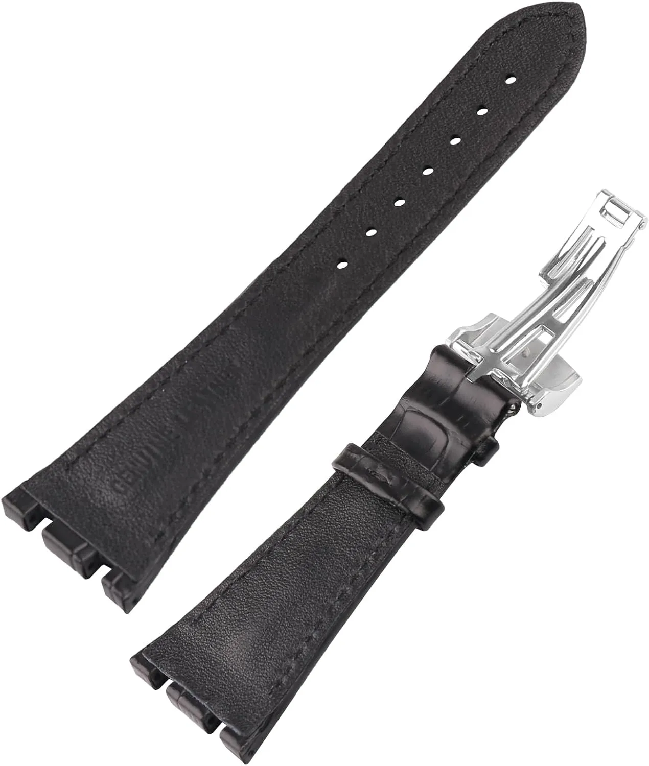 XIW Compatible for 28mm Audemars Piguet AP Royal Oak Offshore Watch 15703 15710 15400 26470 26400 Leather Watch Band Replacement for men Silicone Wirstband Strap women Bracelet, Brown