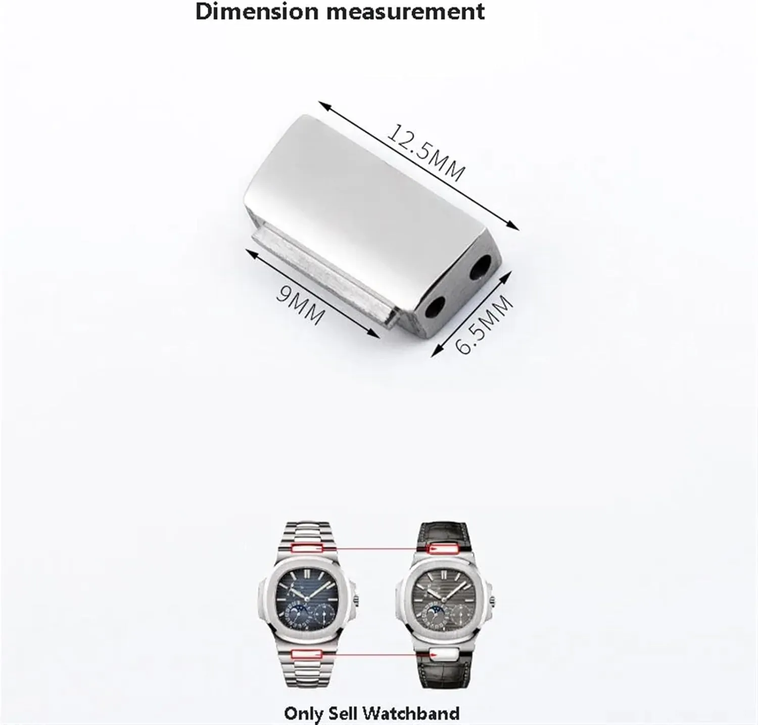 XMKT Steel Band Modified Leather Rubber Watch Band Steel Grain Conversion Head For Patek Philippe Nautilus 5711 Watch accessories