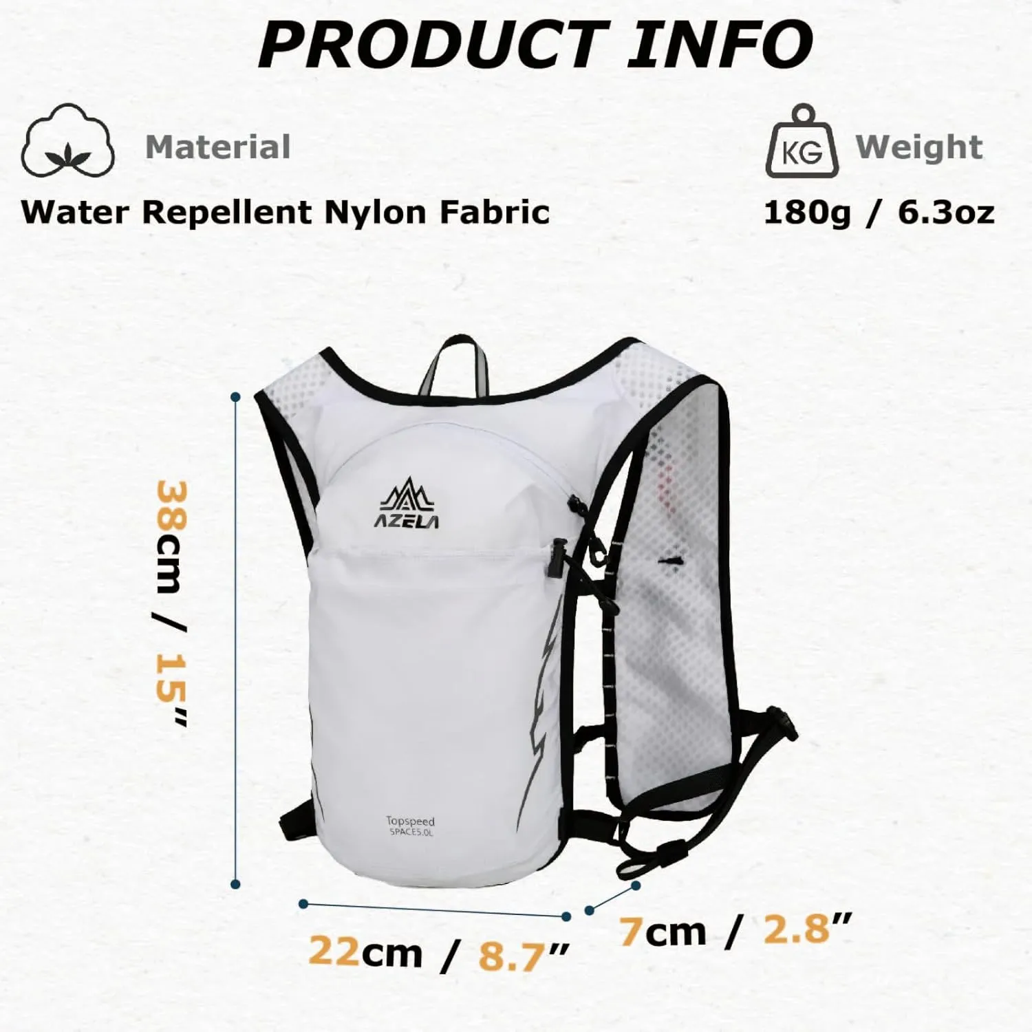 YAPJEB Lightweight Hydration Backpack