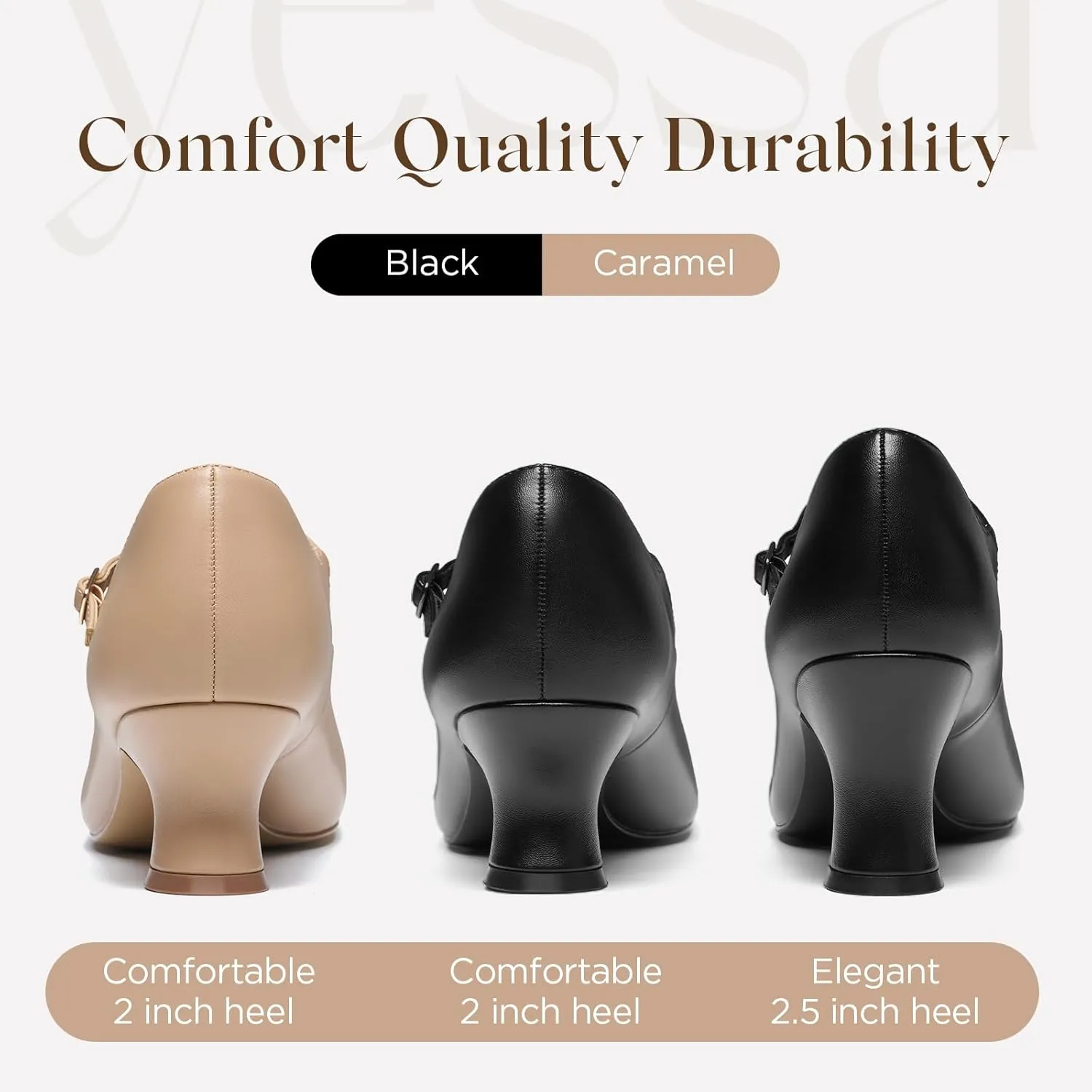 YESSA T-Strap Character Shoes for Women Dance Shoes 1920s Shoes for Ballroom Latin Salsa Folklorico Flamenco Tango Swing 2"/2.5"