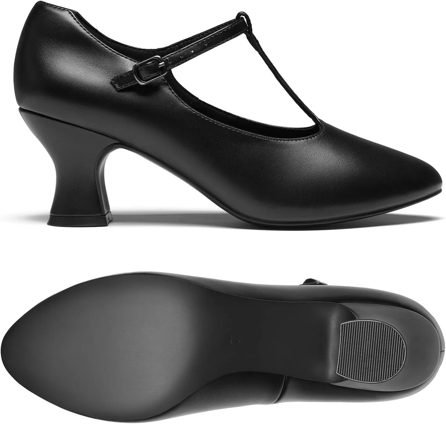 YESSA T-Strap Character Shoes for Women Dance Shoes 1920s Shoes for Ballroom Latin Salsa Folklorico Flamenco Tango Swing 2"/2.5"