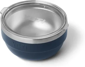 YETI Rambler Bowls, Vacuum Insulated, Stackable and Nestable Stainless Steel Bowl with Lid, 1 Quart, Navy