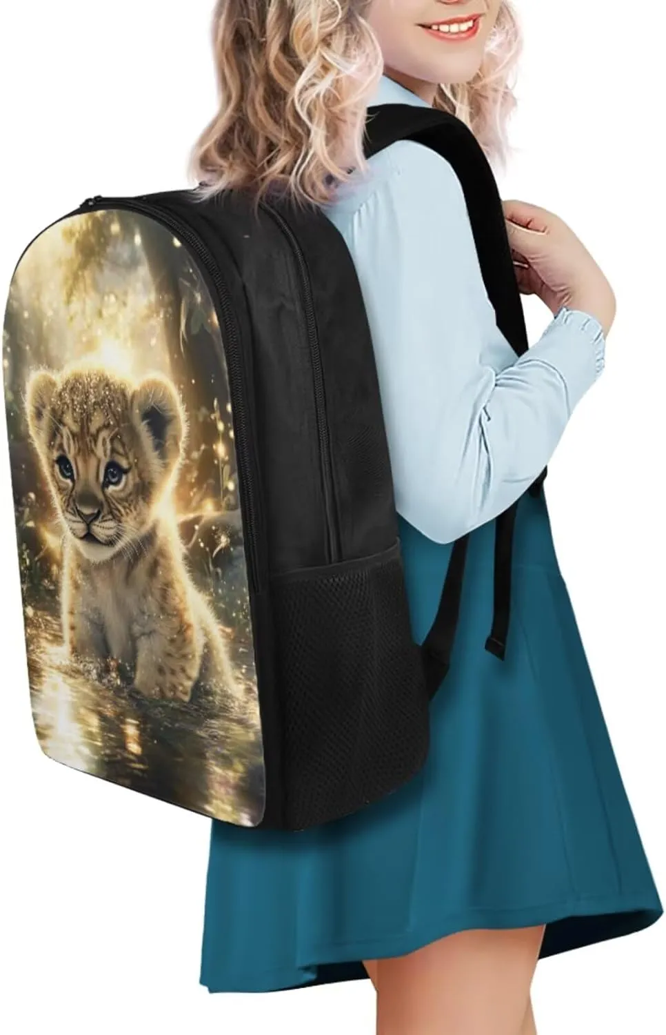 YEXIATODO Baby Leopard Backpack and Lunch Bag Set for Girls School Bags for Students 12-14 Middle Elementary Kids Backpack Bookbag for Teen Girls Teen Boys School Supplies