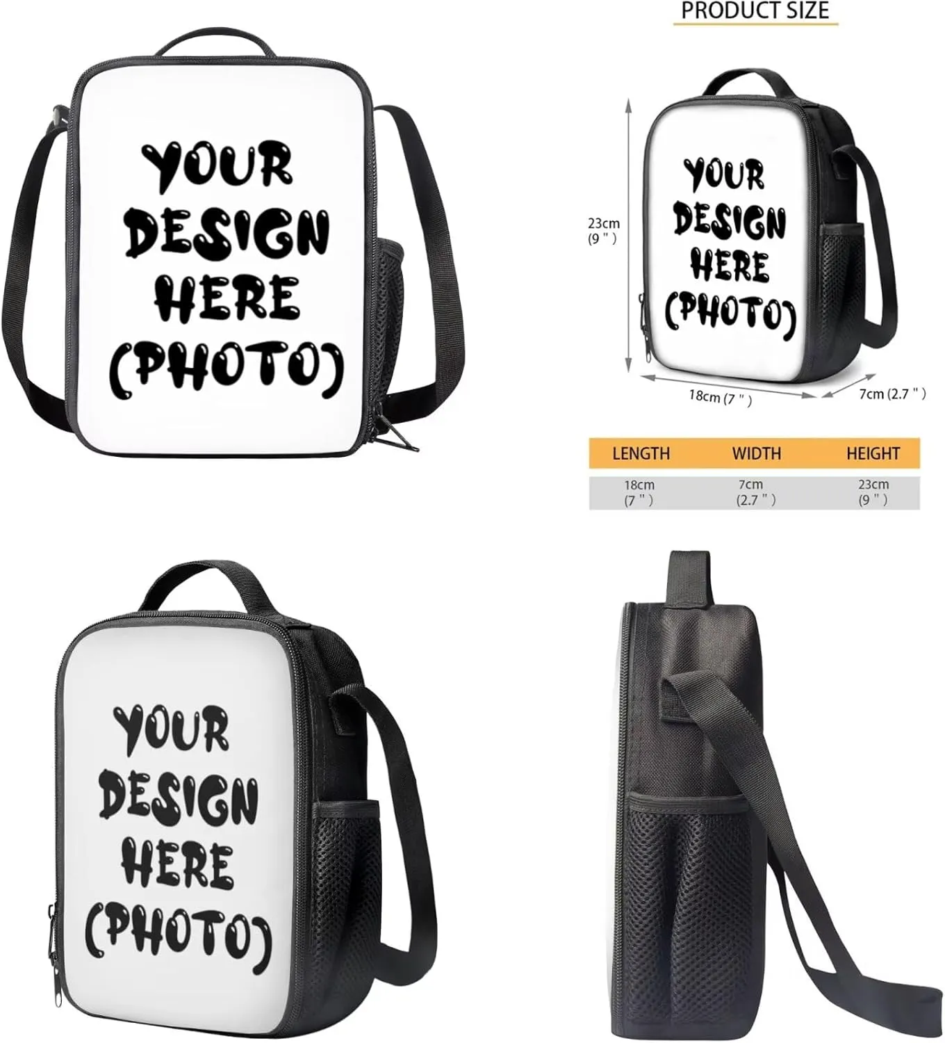 YEXIATODO Customize Backpack for Girls Boys Kids School Backpack Set with Lunch Bag Pencil Case Water Bottle Holder Aesthetic Bookbag for Primary Elementary Middle School Students