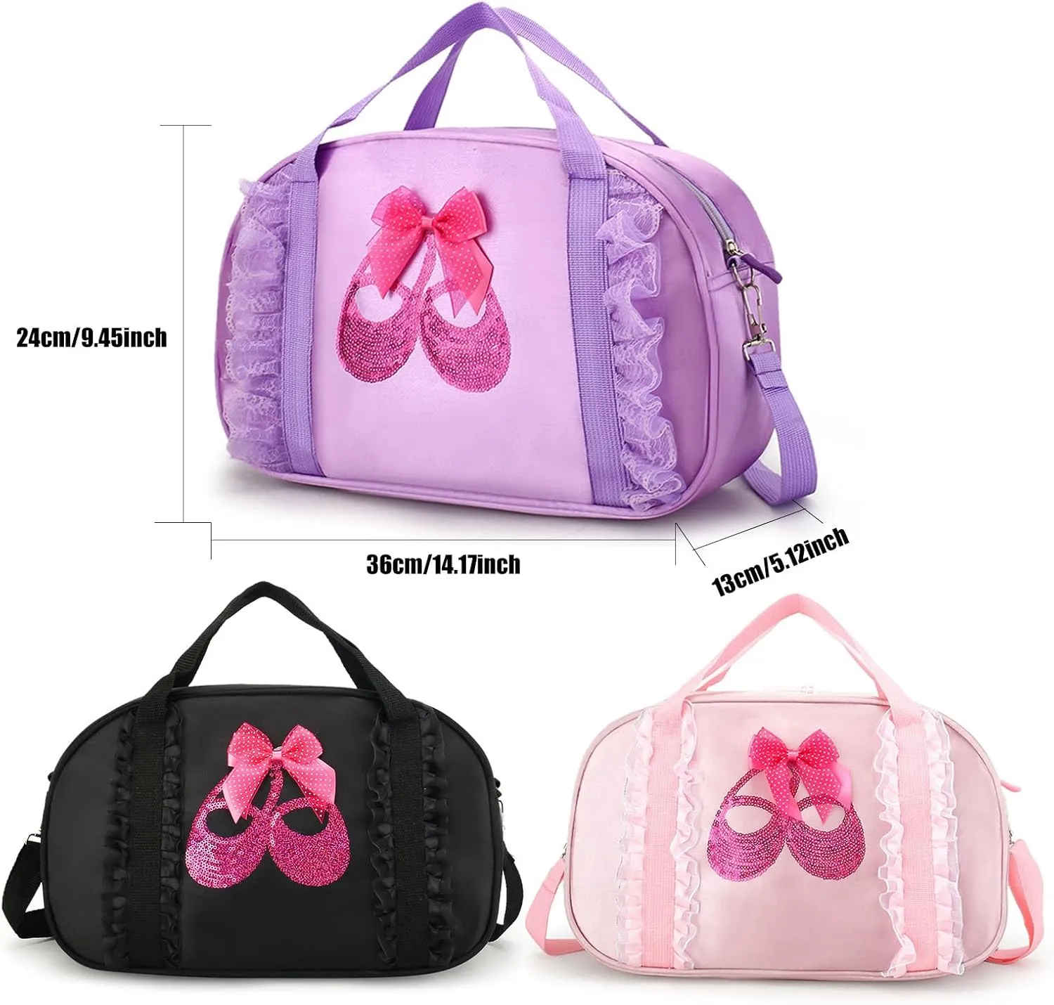 Yitengteng Dance Bag,Cute Ballet Dance Storage Package,Fitness Luggage Package Suitable for All Women Little Ballerina