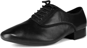 YKXLM Black Men Dance Shoes Salsa Breathable Ballroom Dance Shoes Latin Social Dance Shoe,Model KM01-3CM-ZBJ, 7 B(M) US