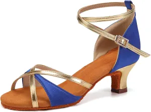 YKXLM Latin Dance Shoes Ballroom Women Salsa Tango Performance Practice Dancing Shoes,259