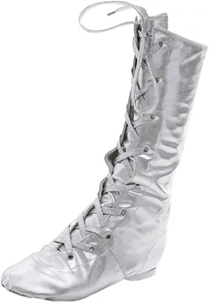 YKXLM Women's Leather and Canvas Upper and Suede Split Sole Jazz Ballet Yoga Dance Shoes,Model TJJCGBJS