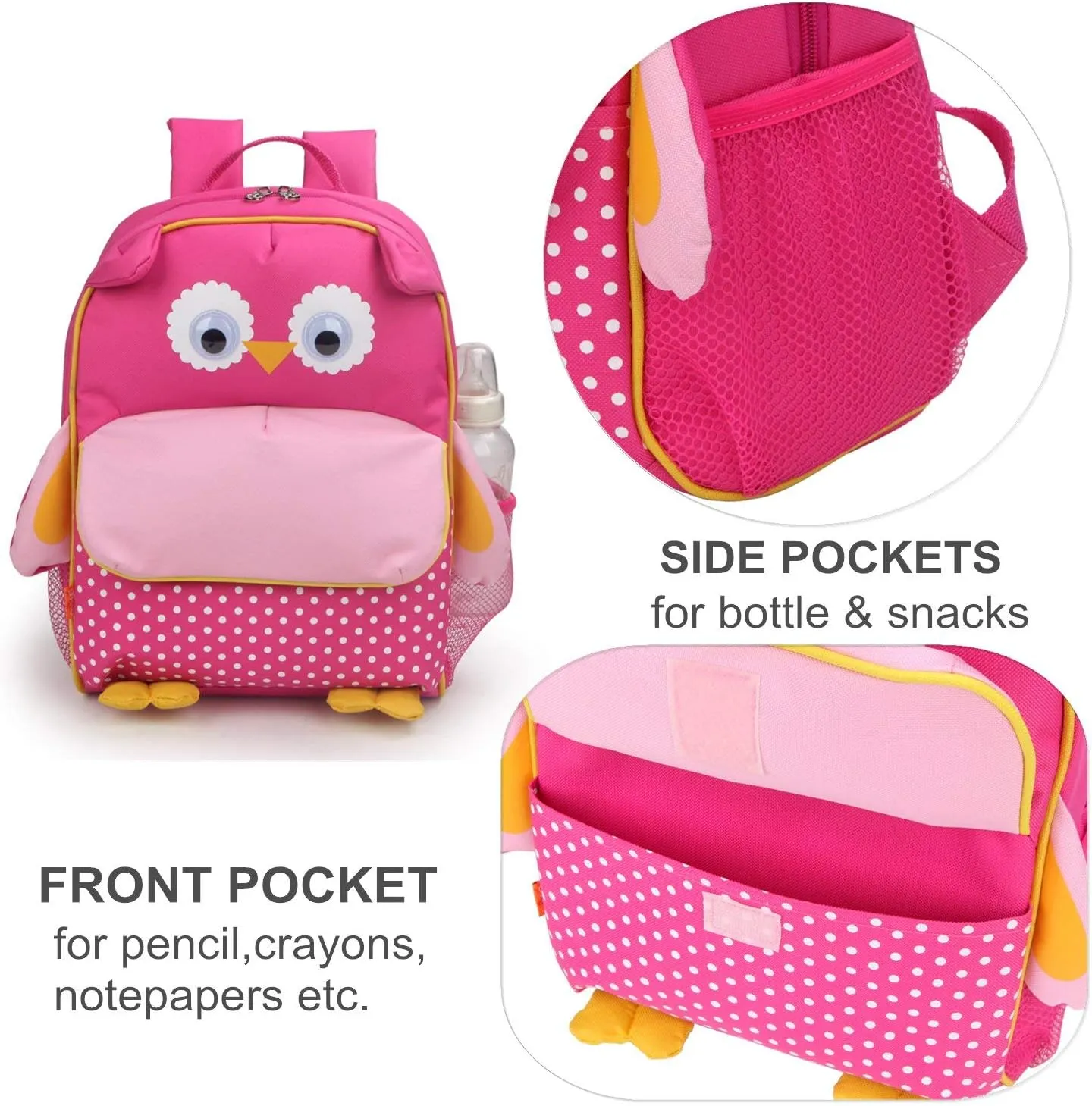 Yodo Little Kids School Bag Pre-K Toddler Backpack - Name Tag and Chest Strap