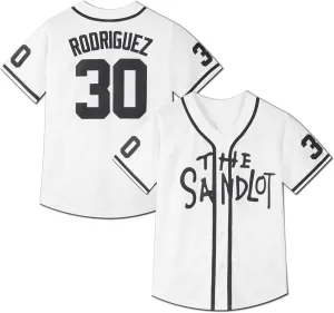 Youth Baseball Jersey #30 Stitched The Sandlot Benny The Jet Rodriguez Movie Kids Baseball Jersey Gift for Kids XS-XL