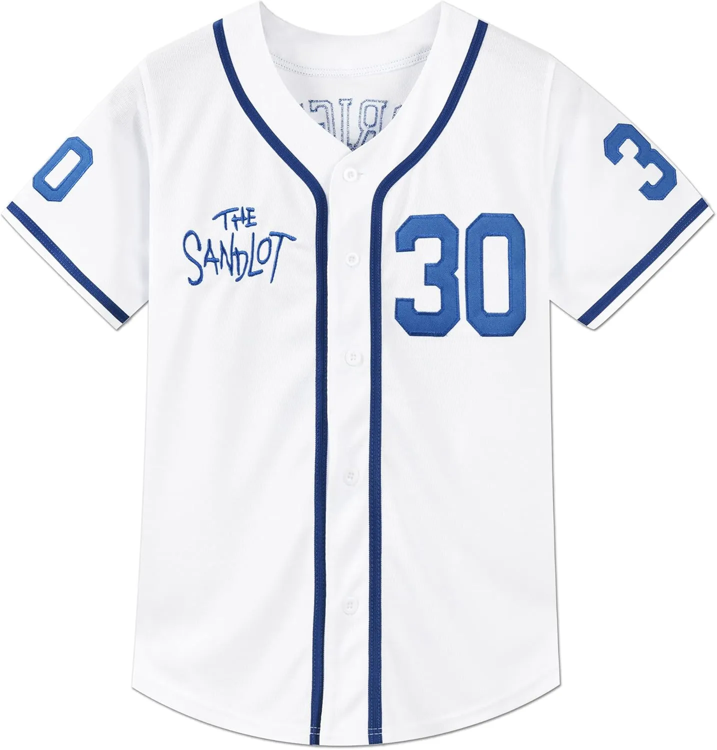 Youth Baseball Jersey #30 Stitched The Sandlot Benny The Jet Rodriguez Movie Kids Baseball Jersey Gift for Kids XS-XL