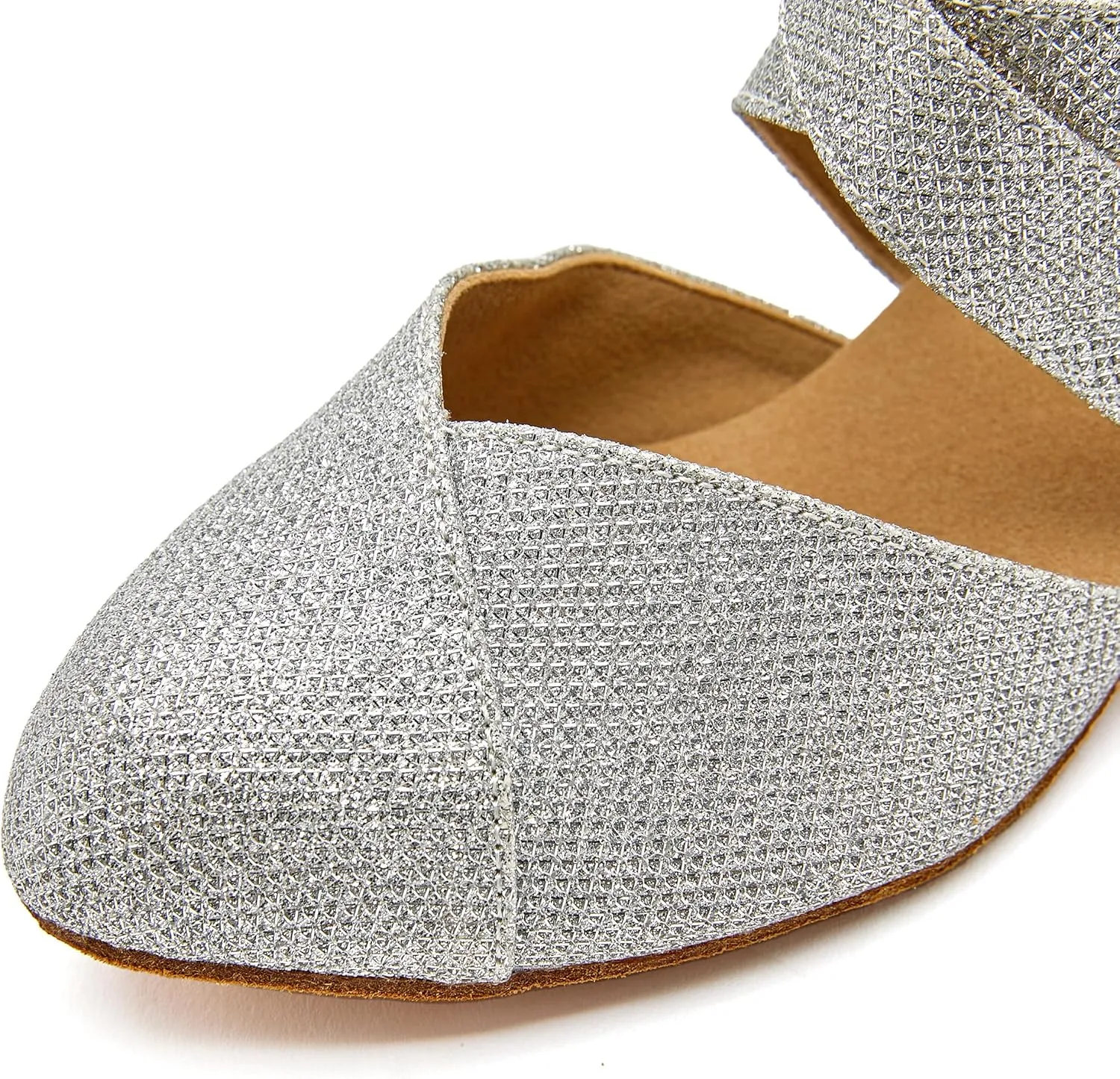 YYTing Women Swing Latin Ballroom Dance Shoes (Closed Toe, Suede Sole, Elastic Closure) 1.5 inch Heel YT26