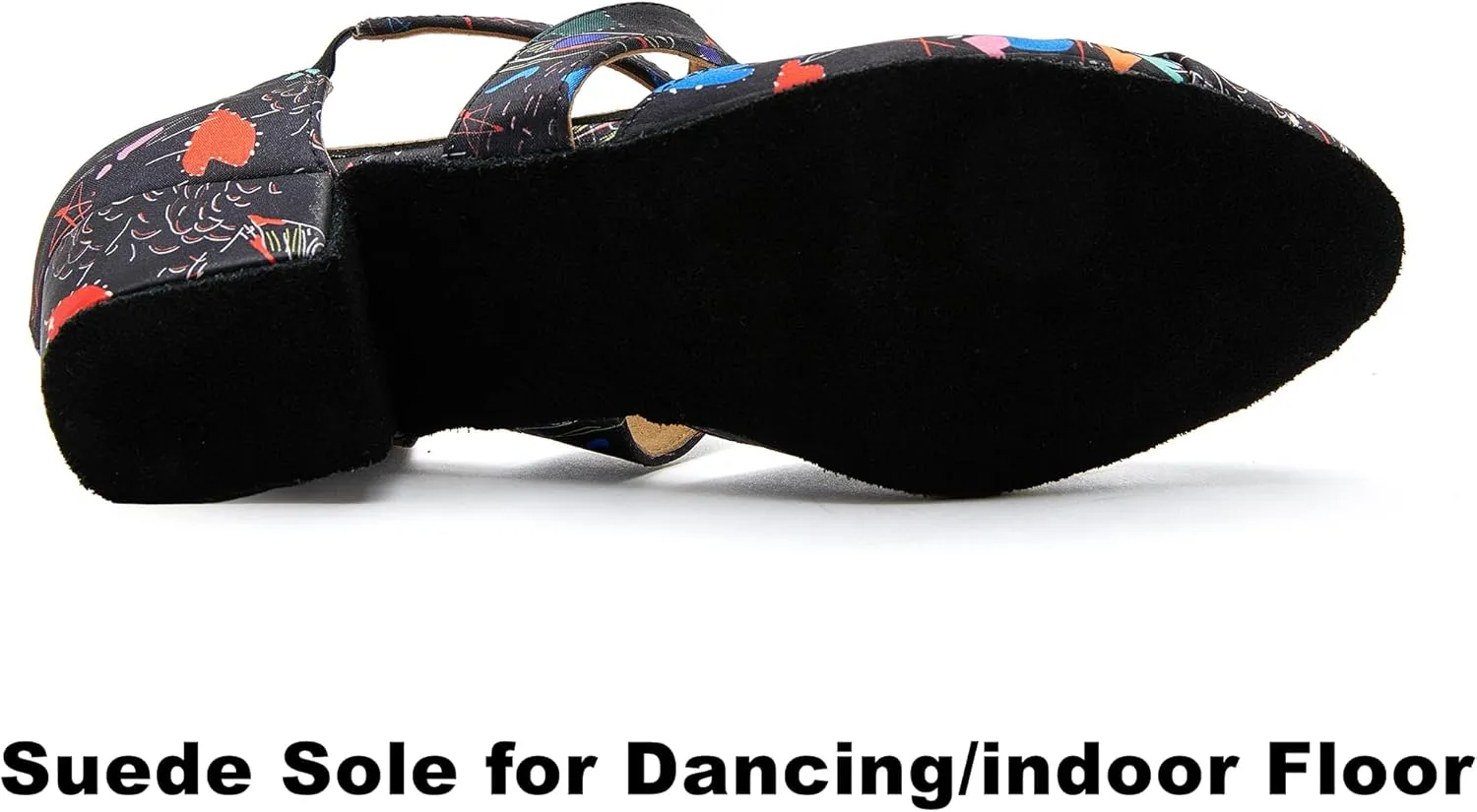 YYTing Women Swing Latin Ballroom Dance Shoes (Closed Toe, Suede Sole, Elastic Closure) 1.5 inch Heel YT26