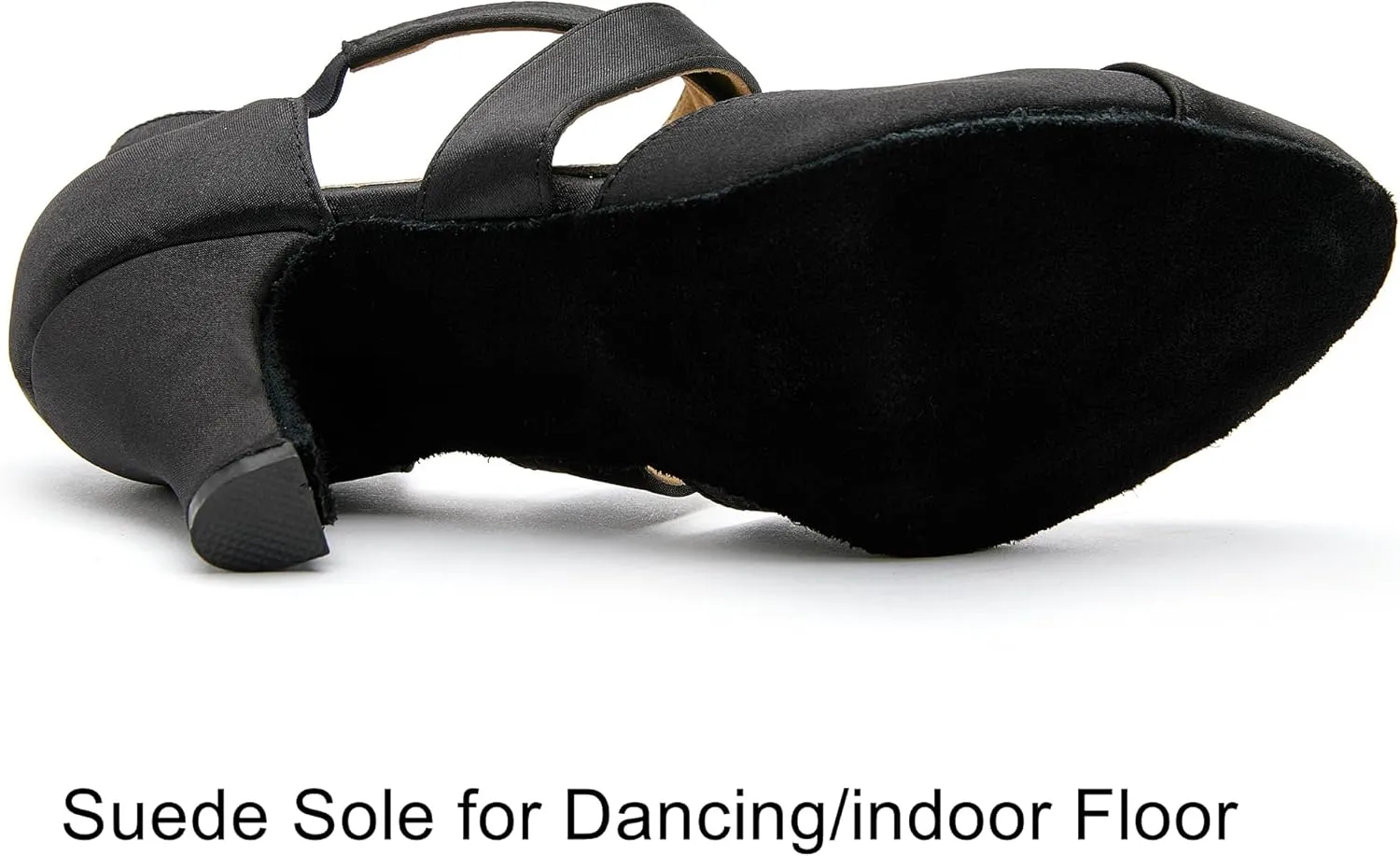 YYTing Women Swing Latin Ballroom Dance Shoes (Closed Toe, Suede Sole, Elastic Closure) 2.5 inch Heel YT28