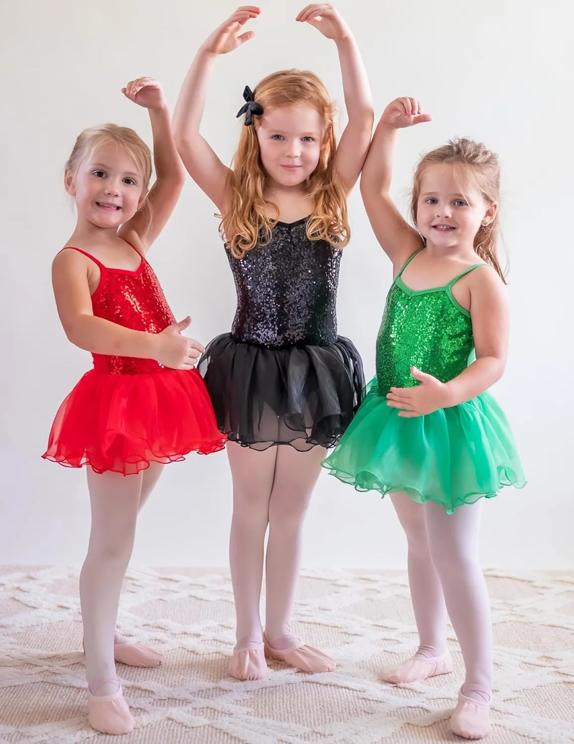 Zaclotre Little Girls Sequin Leotard Sparkly Strap Ballet Leotards Tutu Dress Ballerina Outfit Dance Costume for Kids
