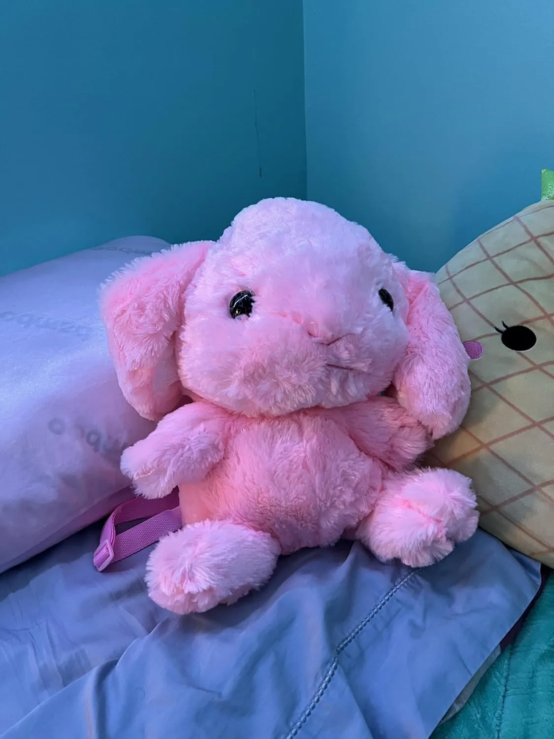 Zealous 20in Lovely Kawaii Lolita Rabbit Plush Backpack Stuffed Animal Toy Plushie (Pink)