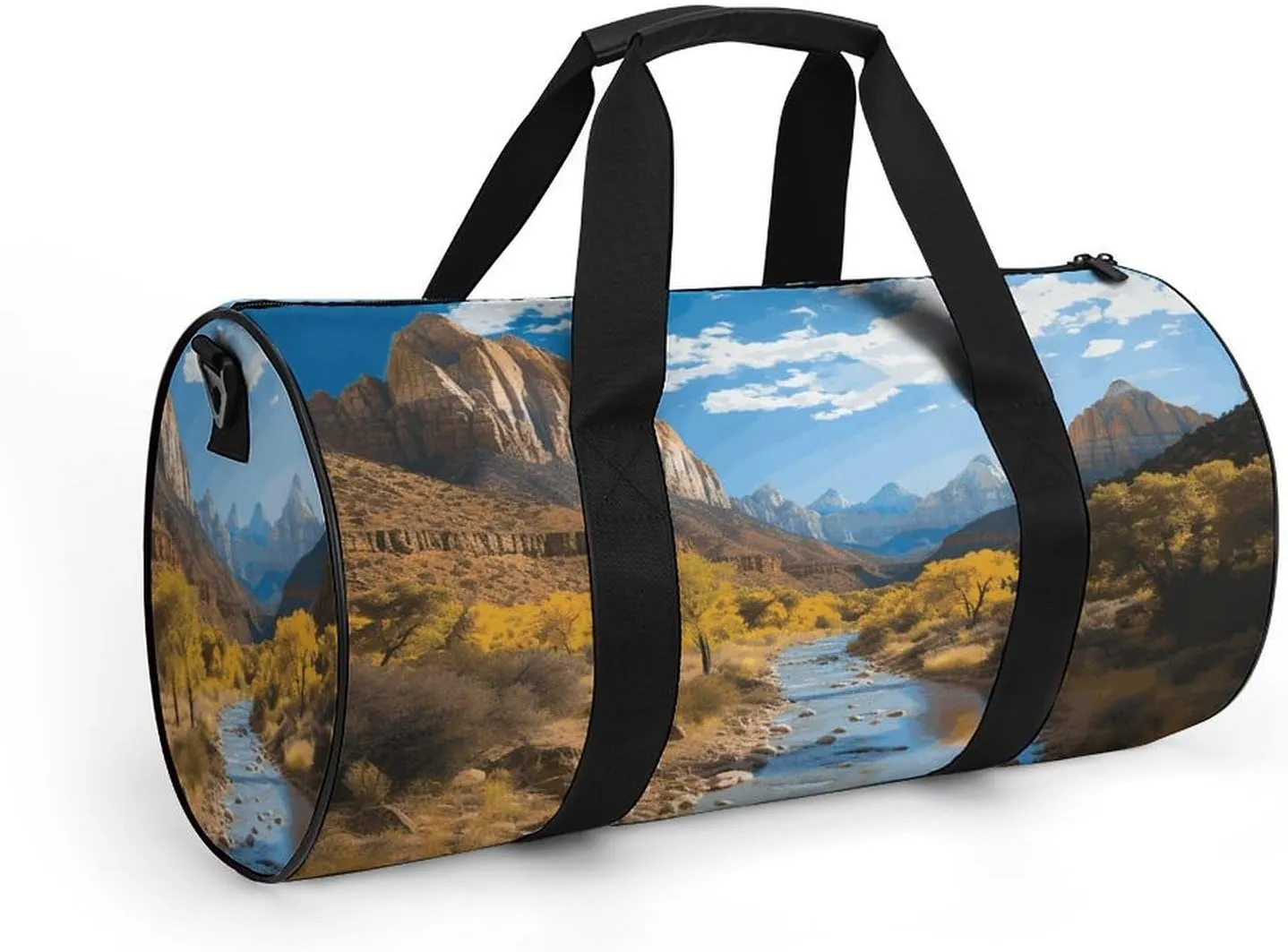 Zion National Park Gym Bag Small Travel Duffle Bag with Compartment Carry On Weekender Bag for Women Men